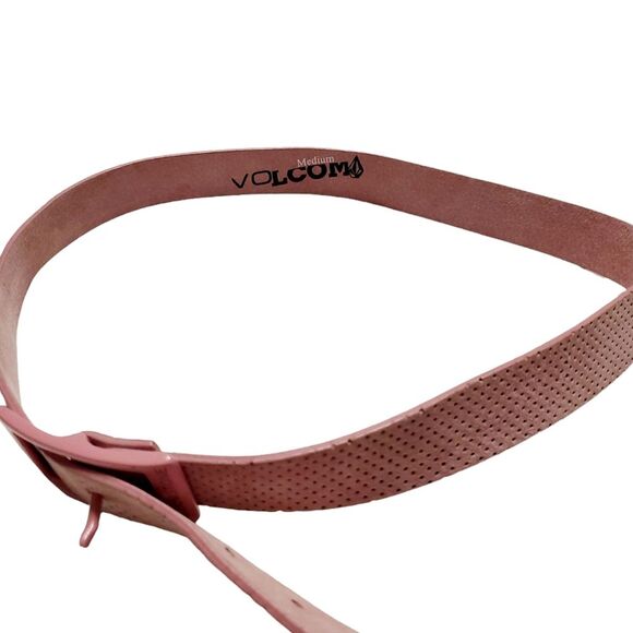 Volcom Vintage Y2k 2000 Punk Emo Skater size medium Pink Mauve leather Belt - Picture 5 of 8